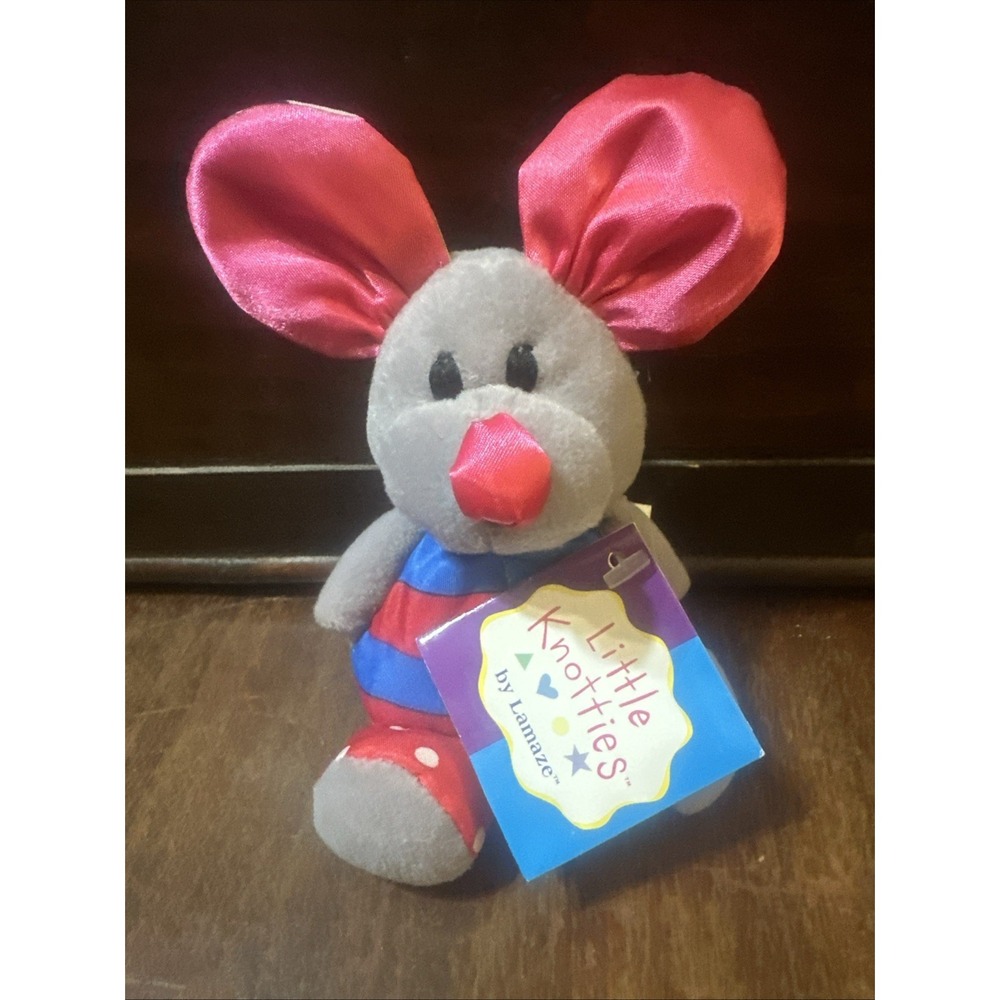 Lamaze NWT Little Knotties Mouse Plush Sensory Toy Rare